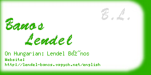 banos lendel business card